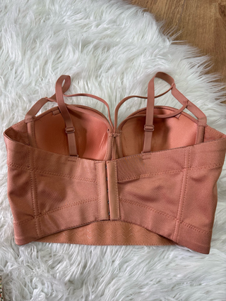 Corsetto push up lilla e albicocca
